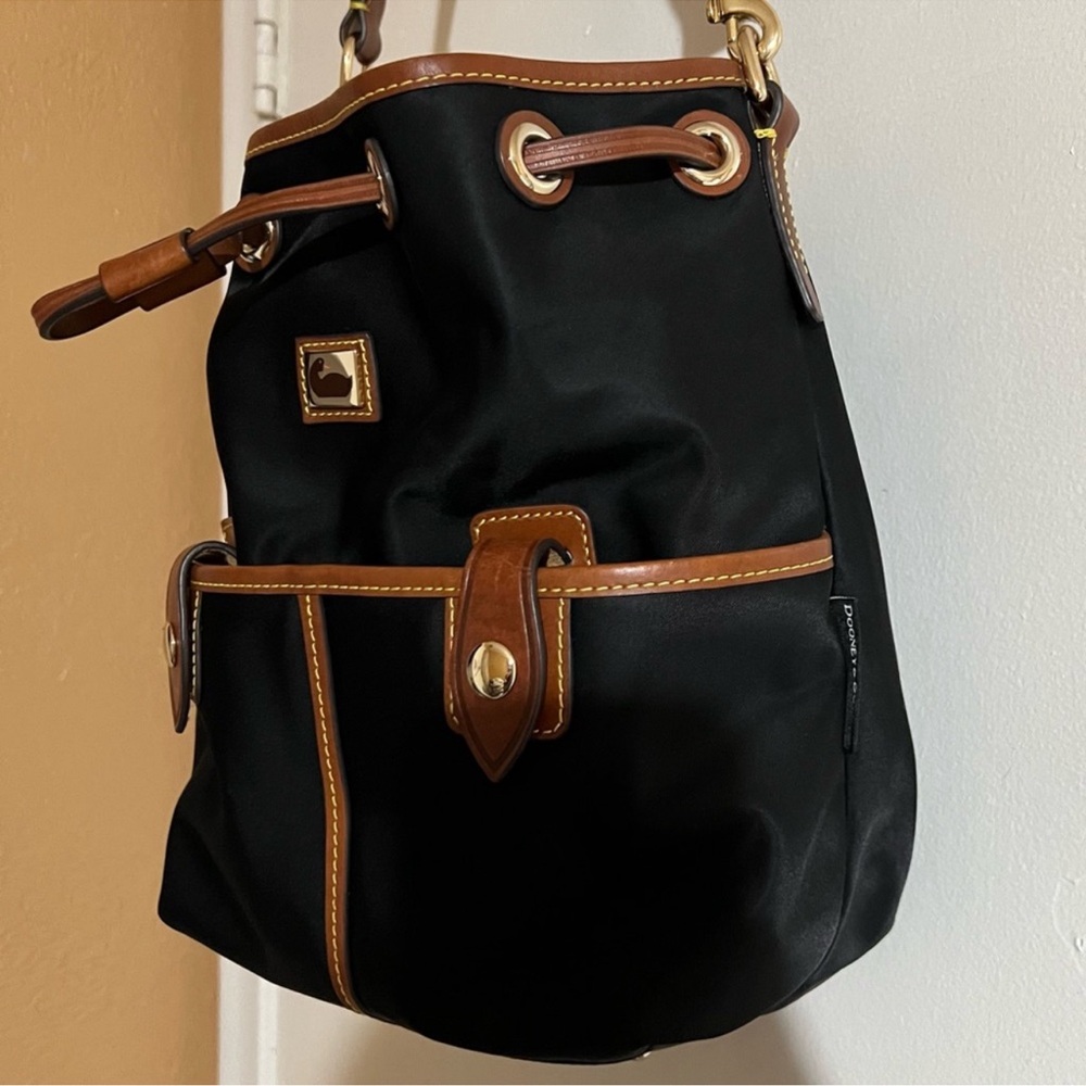 Dooney & Bourke Wayfarer Large Drawstring Nylon Bucket Bag - Picture 11 of 14